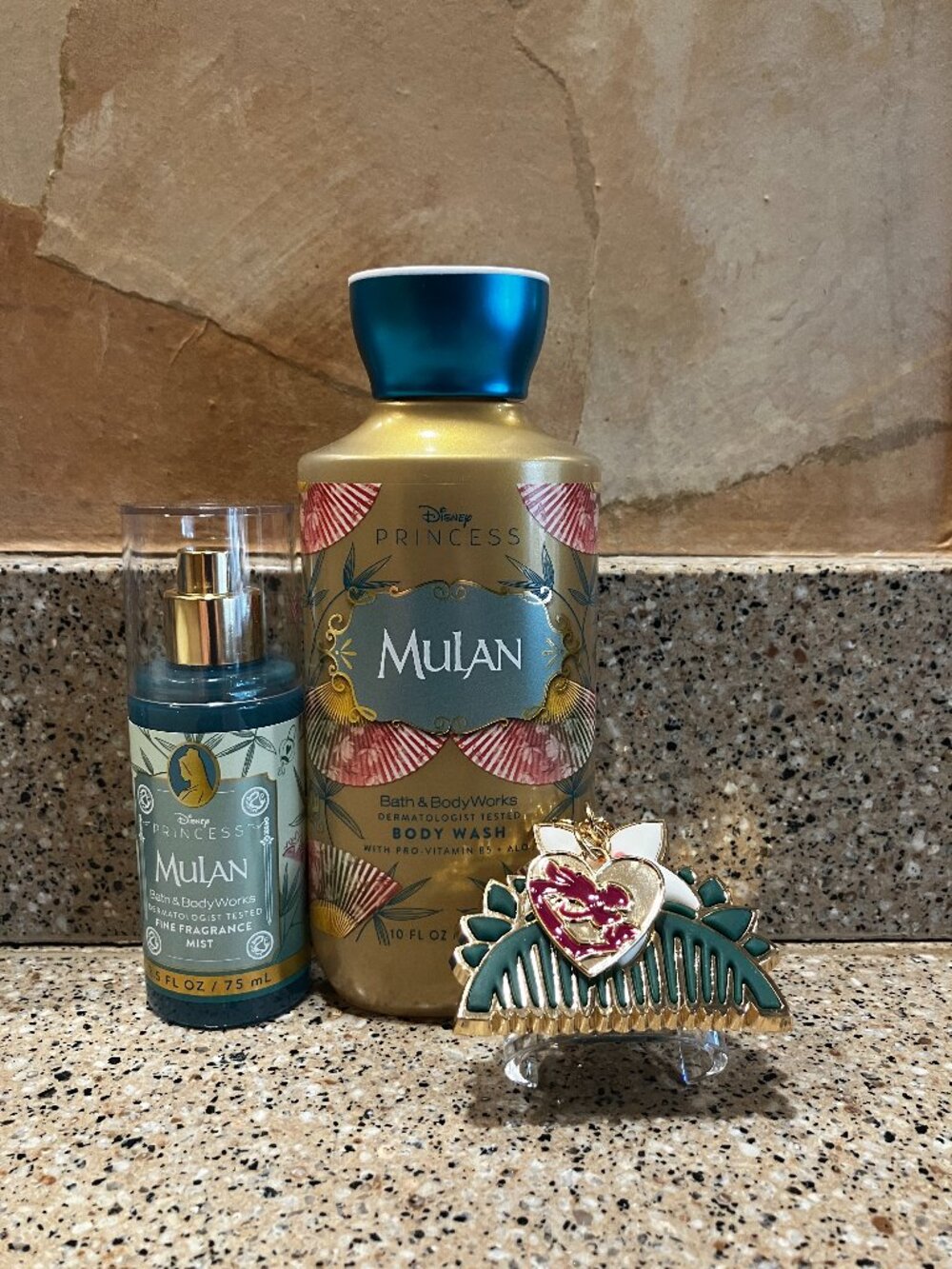 Bath and Body Works Disney Mulan Set of Spray , Shower Gel and Pocketbac Holder!
